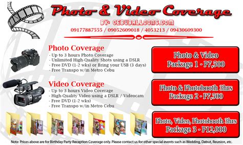 PHOTO & VIDEO COVERAGE / PACKAGES .